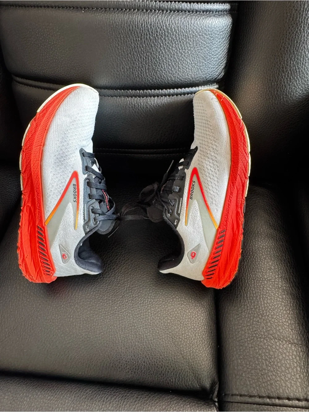 Brooks Women’s Athletic Shoes — Light Gray with Red and Black